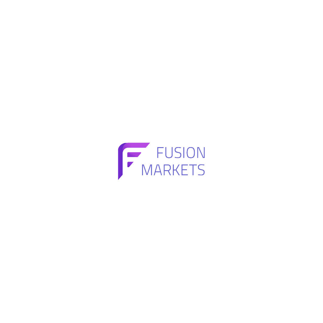 Fusion Markets logo in purple showing the official branding of the Fusion Markets forex and CFD broker